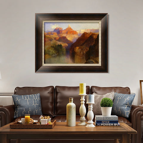 INVIN ART Framed Canvas Art Giclee Print Mountains#4 by Albert Bierstadt Wall Art Living Room Home Office Decorations