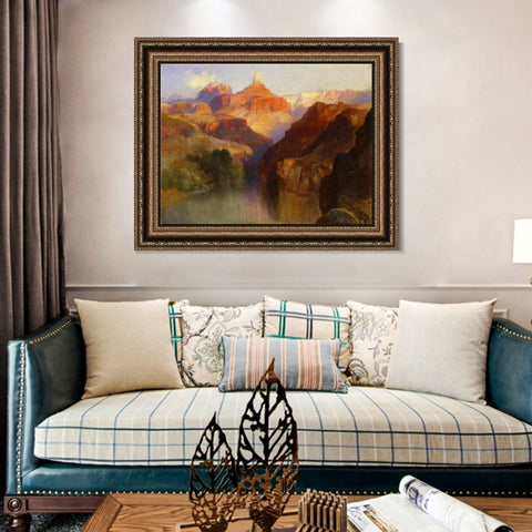 INVIN ART Framed Canvas Art Giclee Print Mountains#4 by Albert Bierstadt Wall Art Living Room Home Office Decorations