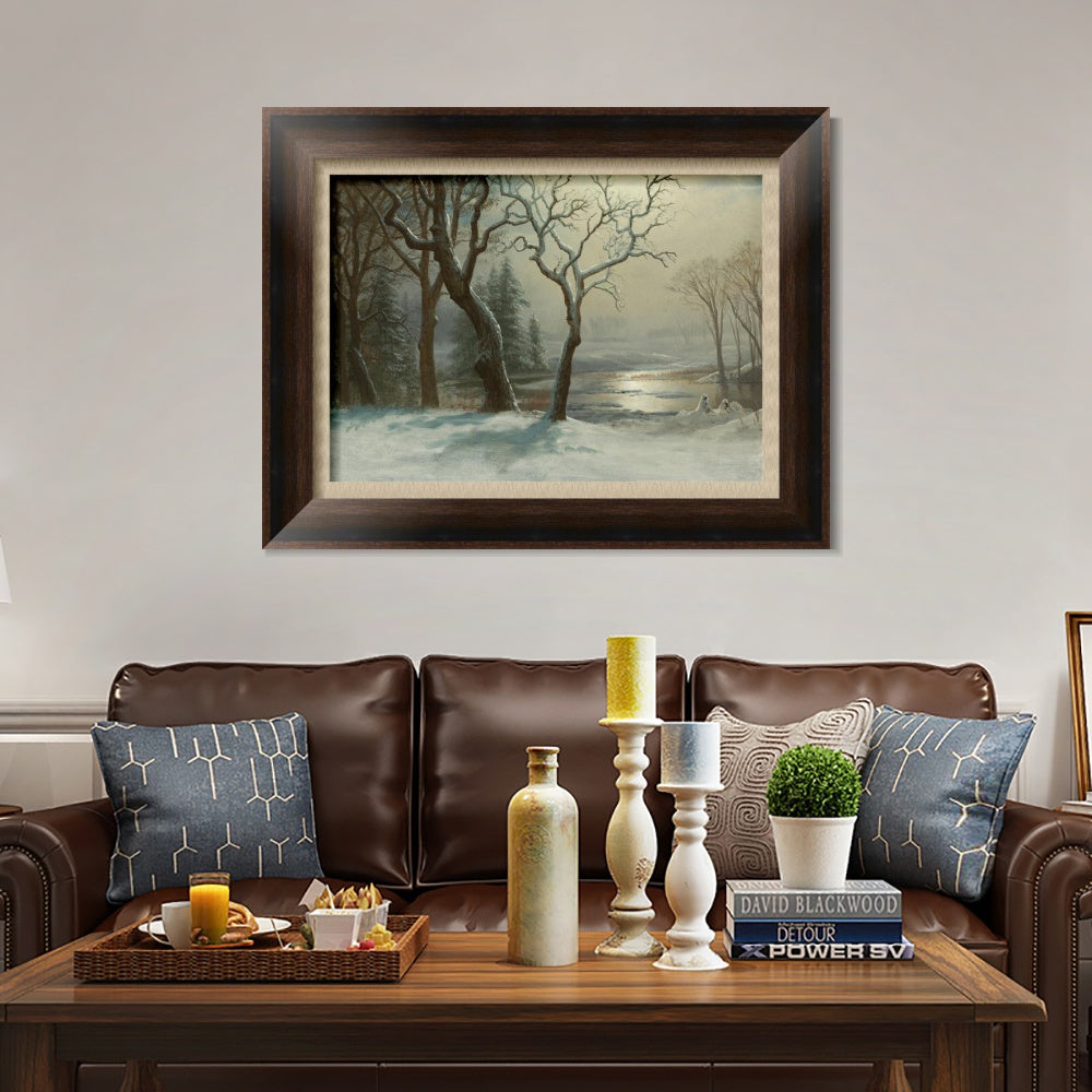 INVIN ART Framed Canvas Art Giclee Print Trees#2 by Albert Bierstadt Wall Art