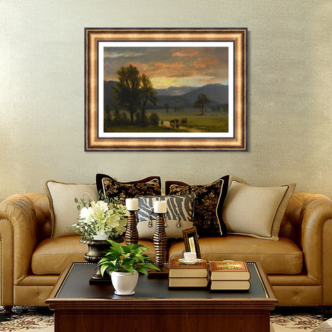 INVIN ART Framed Canvas Art Giclee Print Series#70 by Albert Bierstadt Wall Art Living Room Home Office Decorations