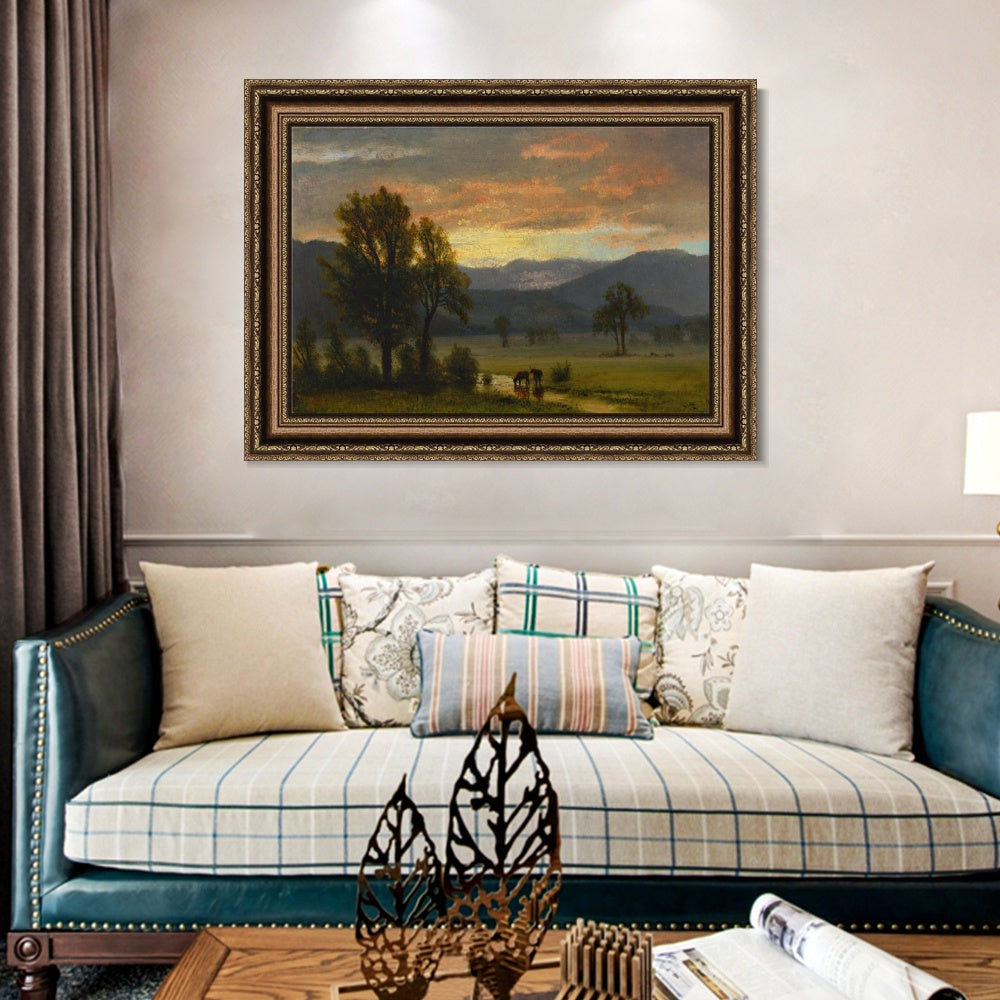 INVIN ART Framed Canvas Art Giclee Print Series#70 by Albert Bierstadt Wall Art