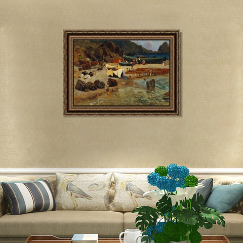 INVIN ART Framed Canvas Art Giclee Print Series#75 by Albert Bierstadt Wall Art Living Room Home Office Decorations