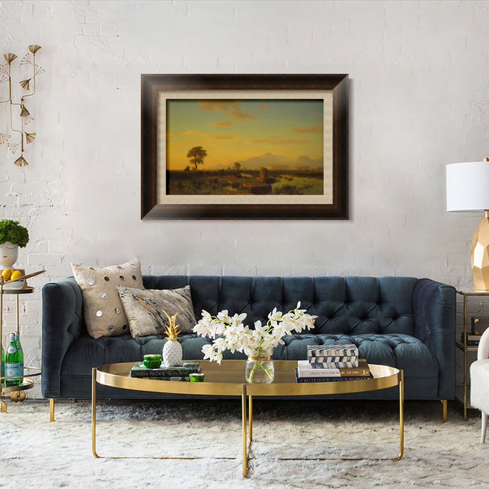 INVIN ART Framed Canvas Art Giclee Print Series#80 by Albert Bierstadt Wall Art Living Room Home Office Decorations
