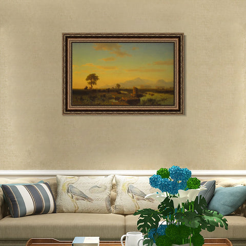 INVIN ART Framed Canvas Art Giclee Print Series#80 by Albert Bierstadt Wall Art Living Room Home Office Decorations