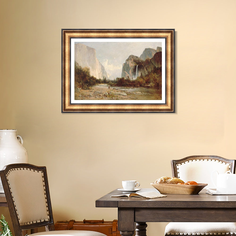 INVIN ART Framed Canvas Art Giclee Print Mountains#6 by Albert Bierstadt Wall Art