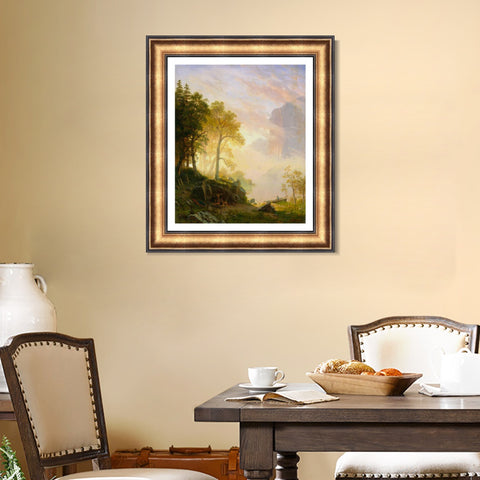 INVIN ART Framed Canvas Art Giclee Print Series#86 by Albert Bierstadt Wall Art Living Room Home Office Decorations