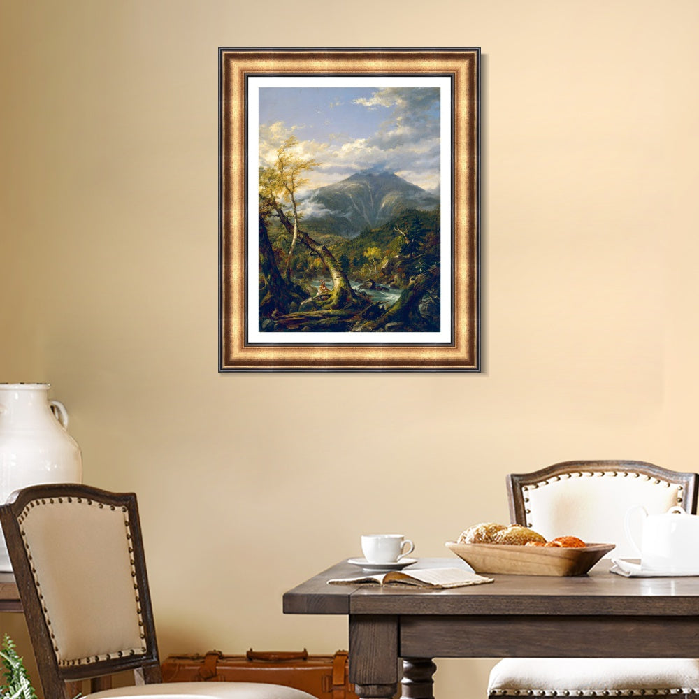 INVIN ART Framed Canvas Art Giclee Print Crooked tree by Albert Bierstadt Wall Art