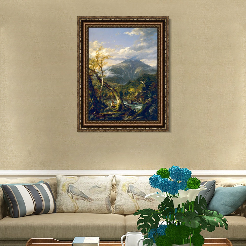 INVIN ART Framed Canvas Art Giclee Print Crooked tree by Albert Bierstadt Wall Art