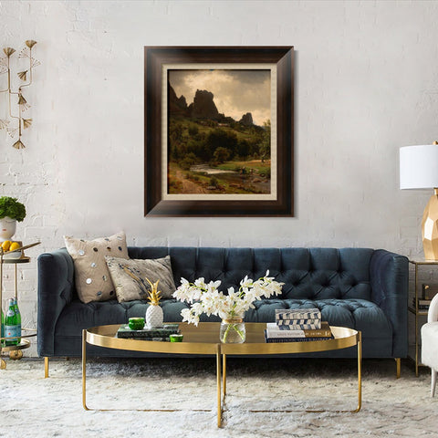 INVIN ART Framed Canvas Art Giclee Print Series#87 by Albert Bierstadt Wall Art Living Room Home Office Decorations