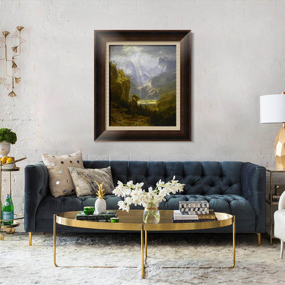 INVIN ART Framed Canvas Art Giclee Print Rocky Mountains, Lander's Peak by Albert Bierstadt Wall Art