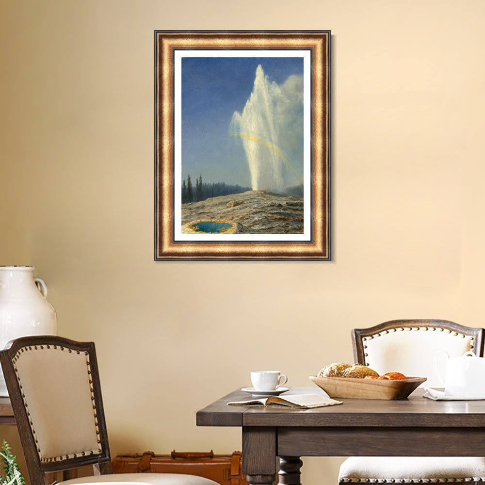 INVIN ART Framed Canvas Art Giclee Print Rainbow#2 by Albert Bierstadt Wall Art