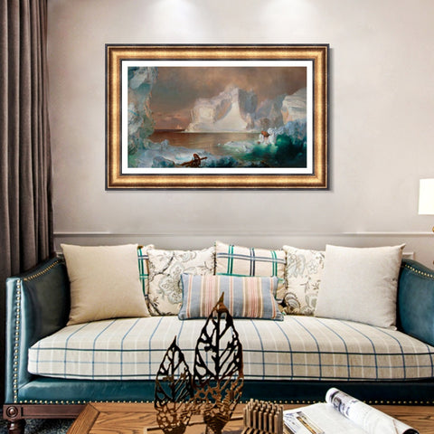 INVIN ART Framed Canvas Art Giclee Print Series#104 by Albert Bierstadt Wall Art Living Room Home Office Decorations