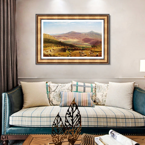 INVIN ART Framed Canvas Art Giclee Print Landscape#117 by Albert Bierstadt Wall Art Living Room Home Office Decorations