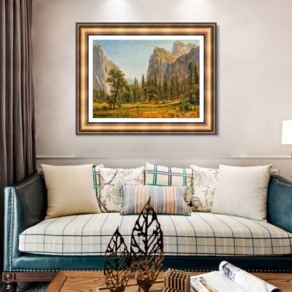 INVIN ART Framed Canvas Art Giclee Print Antumn Scenery by Albert Bierstadt Wall Art