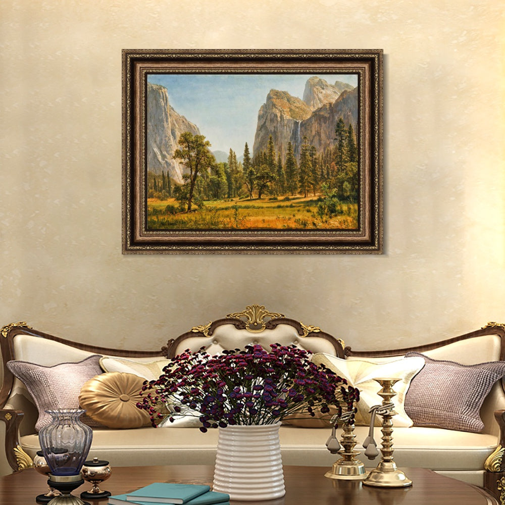 INVIN ART Framed Canvas Art Giclee Print Antumn Scenery by Albert Bierstadt Wall Art