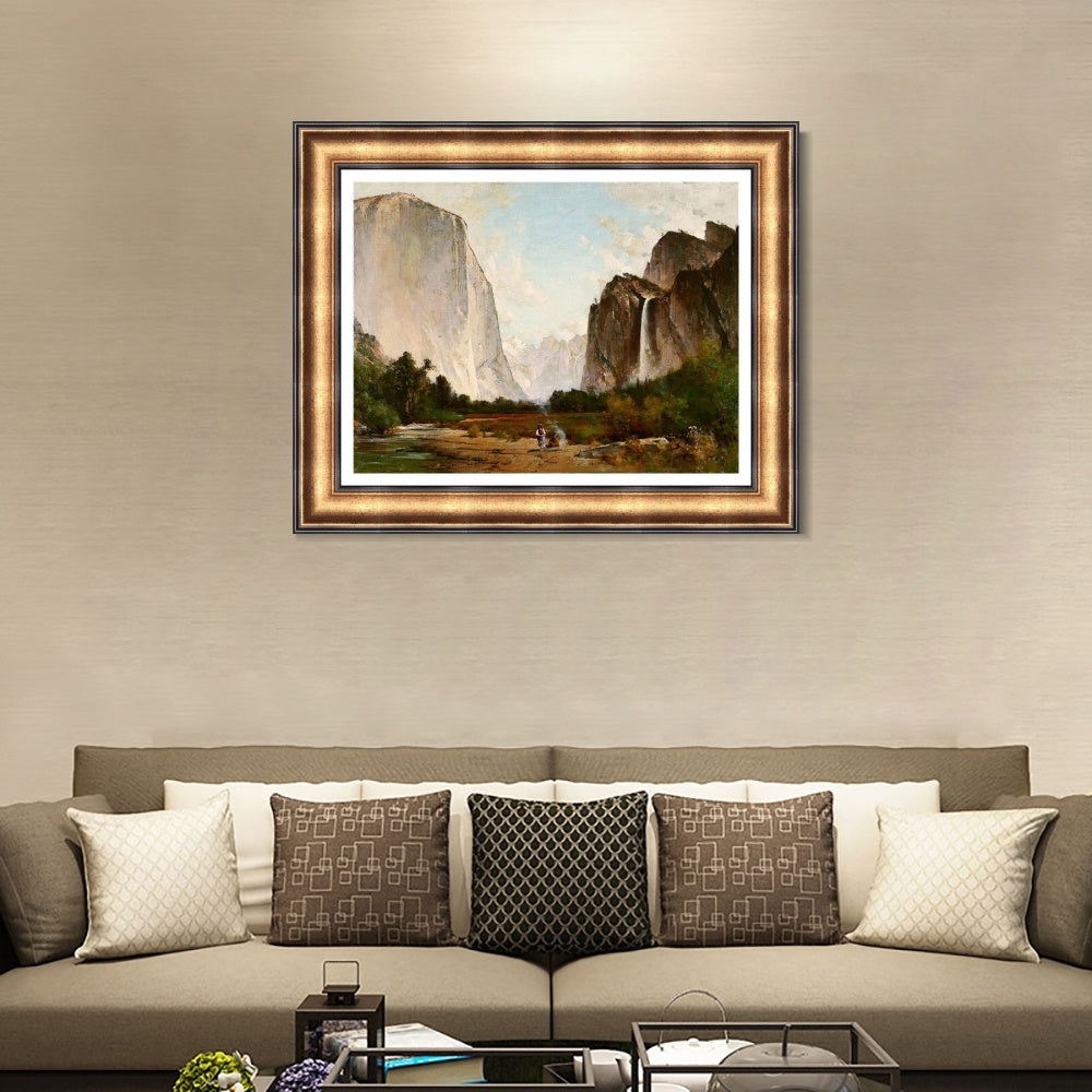 INVIN ART Framed Canvas Art Giclee Print Mountain#133 by Albert Bierstadt Wall Art