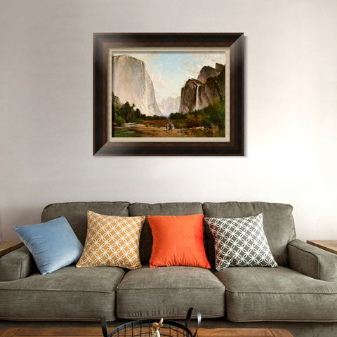 INVIN ART Framed Canvas Art Giclee Print Mountain#133 by Albert Bierstadt Wall Art Living Room Home Office Decorations