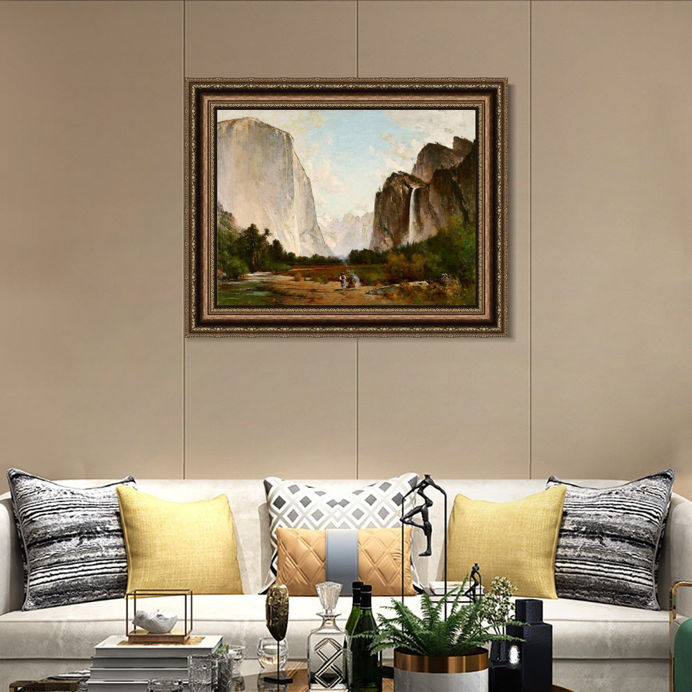 INVIN ART Framed Canvas Art Giclee Print Mountain#133 by Albert Bierstadt Wall Art