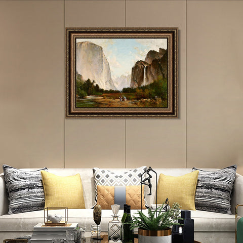 INVIN ART Framed Canvas Art Giclee Print Mountain#133 by Albert Bierstadt Wall Art Living Room Home Office Decorations