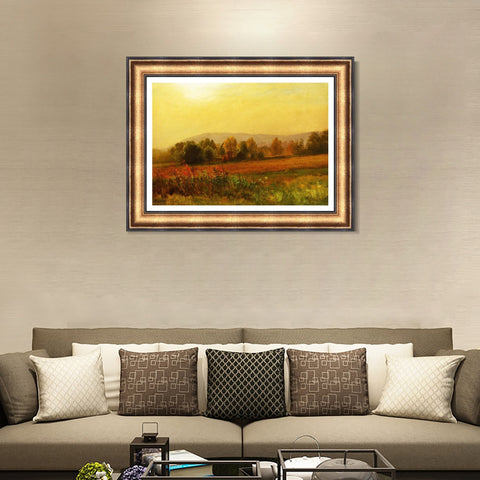 INVIN ART Framed Canvas Art Giclee Print Autumn Landscape#134 by Albert Bierstadt Wall Art Living Room Home Office Decorations