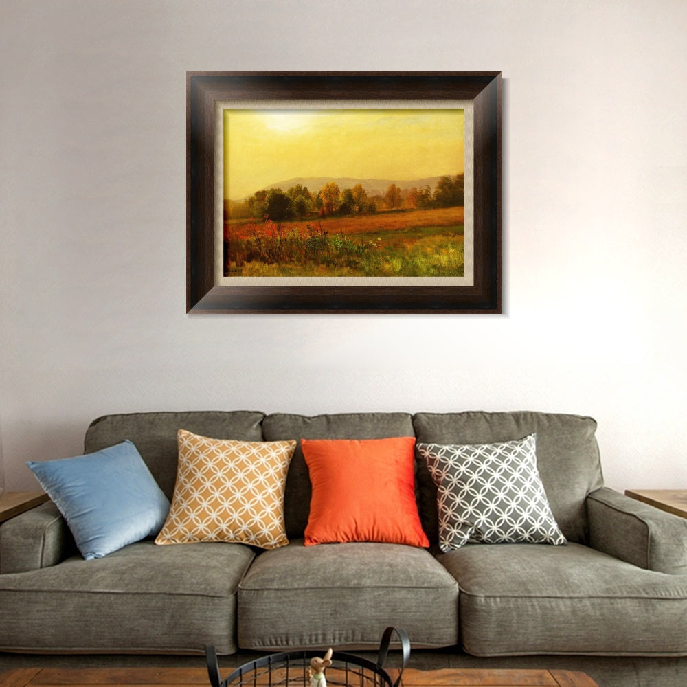 INVIN ART Framed Canvas Art Giclee Print Autumn Landscape#134 by Albert Bierstadt Wall Art