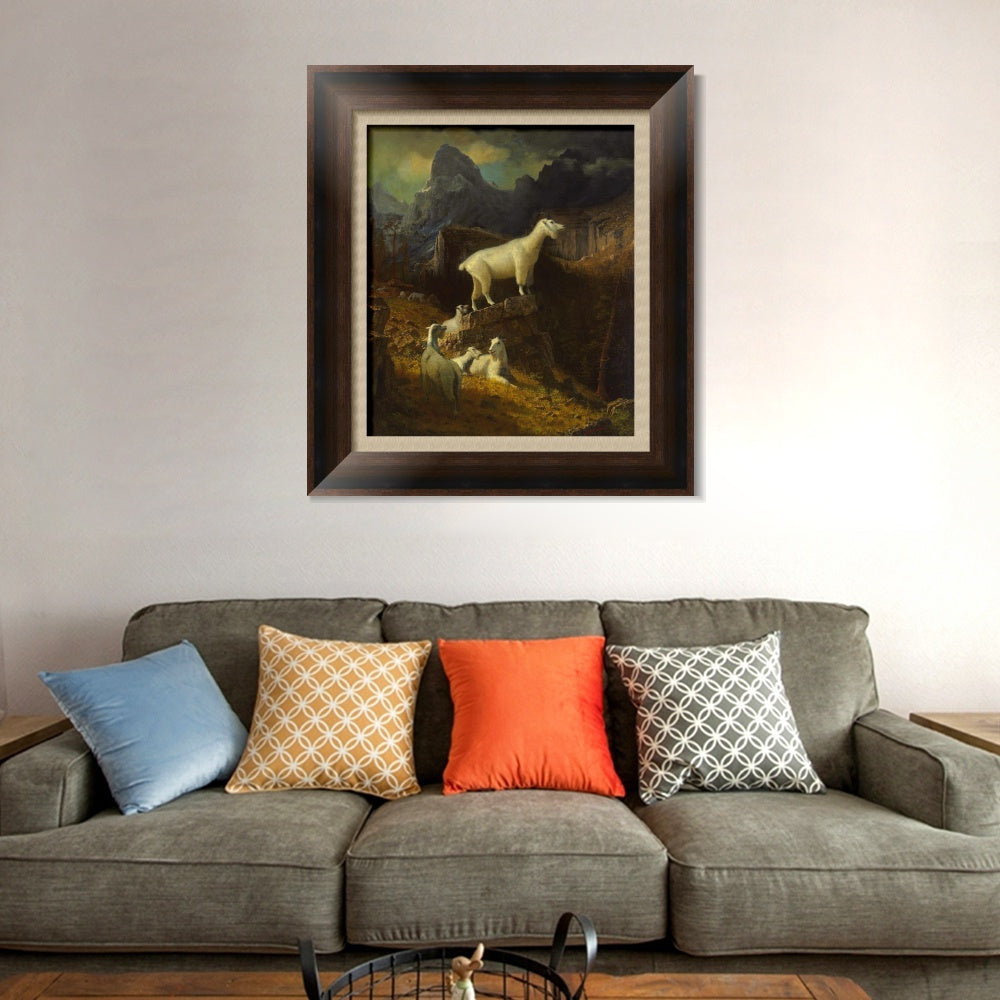 INVIN ART Framed Canvas Art Giclee Print A Knowledge Born of Suffering by Albert Bierstadt Wall Art