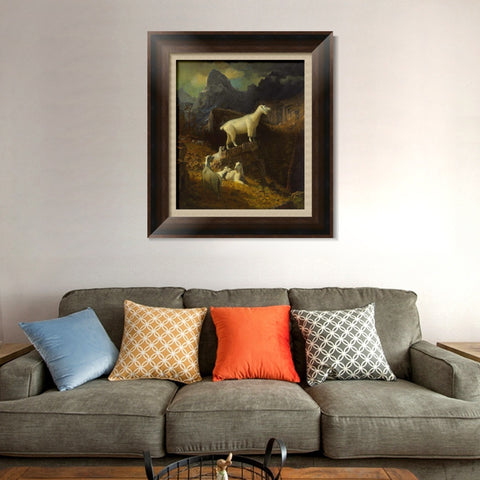 INVIN ART Framed Canvas Art Giclee Print A Knowledge Born of Suffering by Albert Bierstadt Wall Art Living Room Home Office Decorations