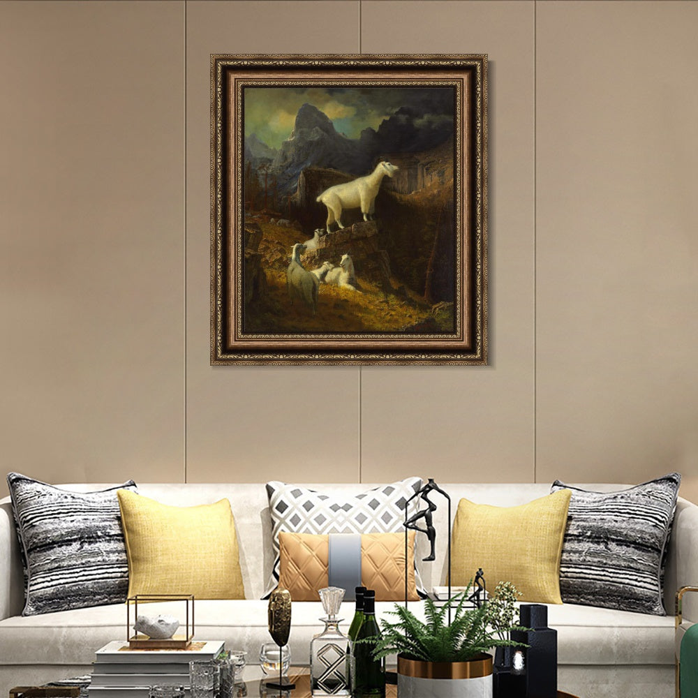INVIN ART Framed Canvas Art Giclee Print A Knowledge Born of Suffering by Albert Bierstadt Wall Art