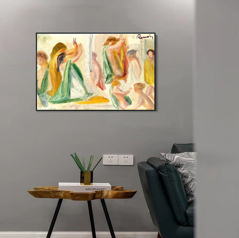 INVIN ART Framed Canvas ESQUISSE POUR OEDIPE by Pierre Auguste Renoir Wall Art Living Room Home Office Decorations