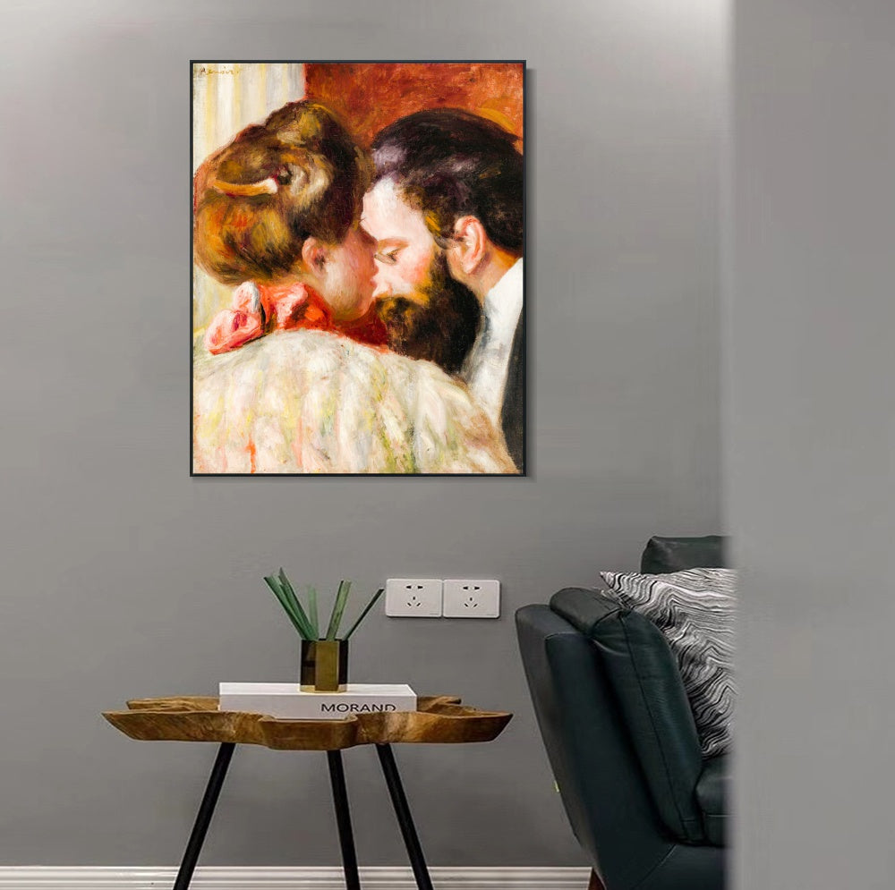 INVIN ART Framed Canvas CONFIDENCE by Pierre Auguste Renoir Wall Art Living Room Home Office Decorations