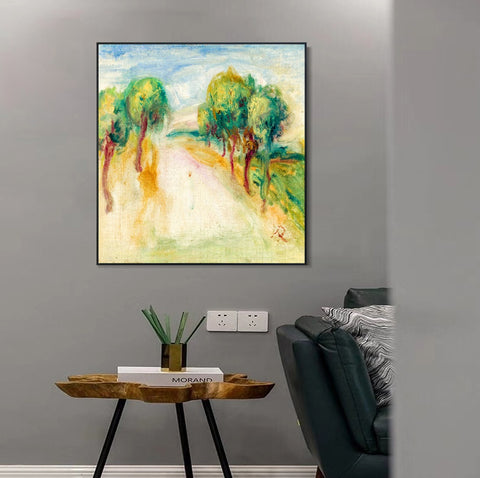 INVIN ART Framed Canvas LA MAISON DE L'ARTISTE by Pierre Auguste Renoir Wall Art Living Room Home Office Decorations