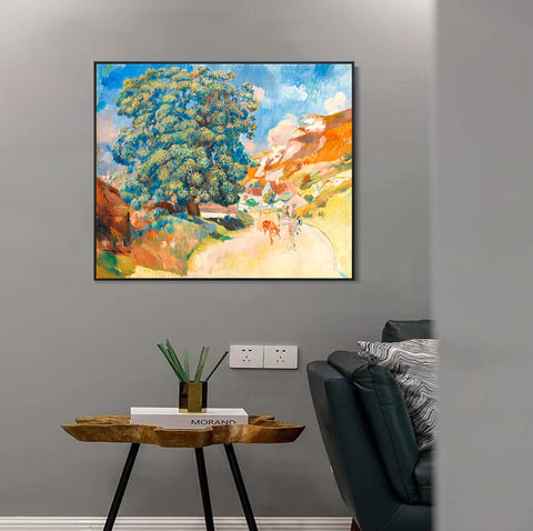 INVIN ART Framed Canvas LE CHALET DE BLANCHE PIERSON A POURVILLE by Pierre Auguste Renoir Wall Art Living Room Home Office Decorations