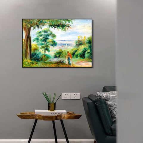 INVIN ART Framed Canvas PAYSAGE2 by Pierre Auguste Renoir Wall Art Living Room Home Office Decorations