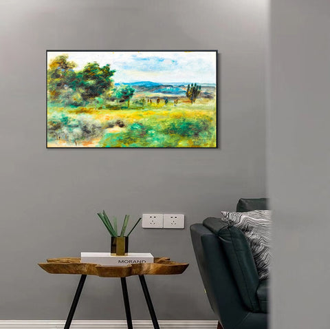 INVIN ART Framed Canvas PAYSAGE 3 by Pierre Auguste Renoir Wall Art Living Room Home Office Decorations