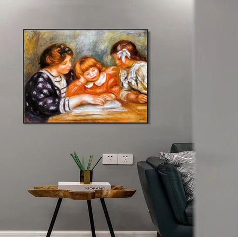 INVIN ART Framed Canvas La Le on by Pierre Auguste Renoir Wall Art Living Room Home Office Decorations