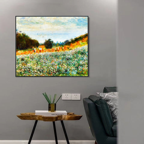 INVIN ART Framed Canvas La Moisson by Pierre Auguste Renoir Wall Art Living Room Home Office Decorations