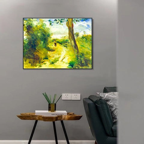 INVIN ART Framed Canvas Landscape between Storms by Pierre Auguste Renoir Wall Art Living Room Home Office Decorations