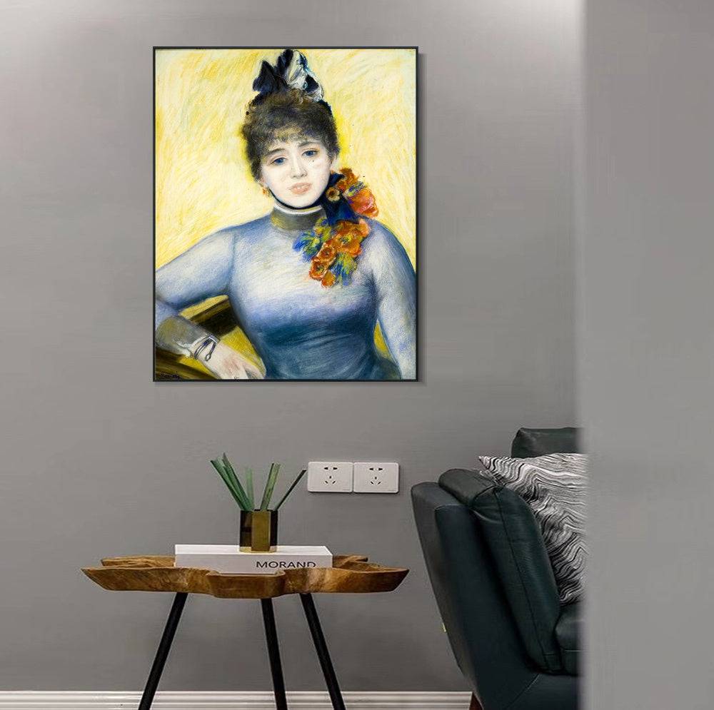 INVIN ART Framed Canvas Caroline R¨¦my by Pierre Auguste Renoir Wall Art Living Room Home Office Decorations