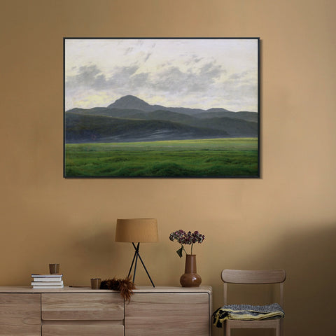 INVIN ART Framed Canvas Landscape In The Riesengebirge by Caspar David Friedrich Wall Art Living Room Home Office Decorations