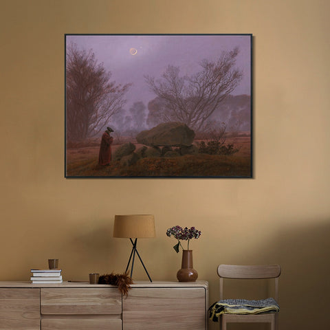 INVIN ART Framed Canvas A Walk at Dusk 1835 by Caspar David Friedrich Wall Art Living Room Home Office Decorations