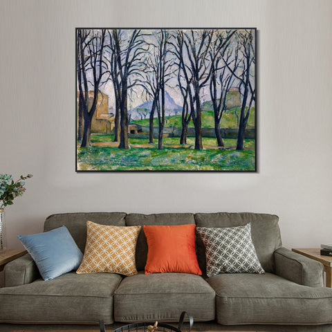 INVIN ART Framed Canvas Giclee Print Art Apples and Oranges by Paul Cezanne Wall Art Living Room Home Office Decorations