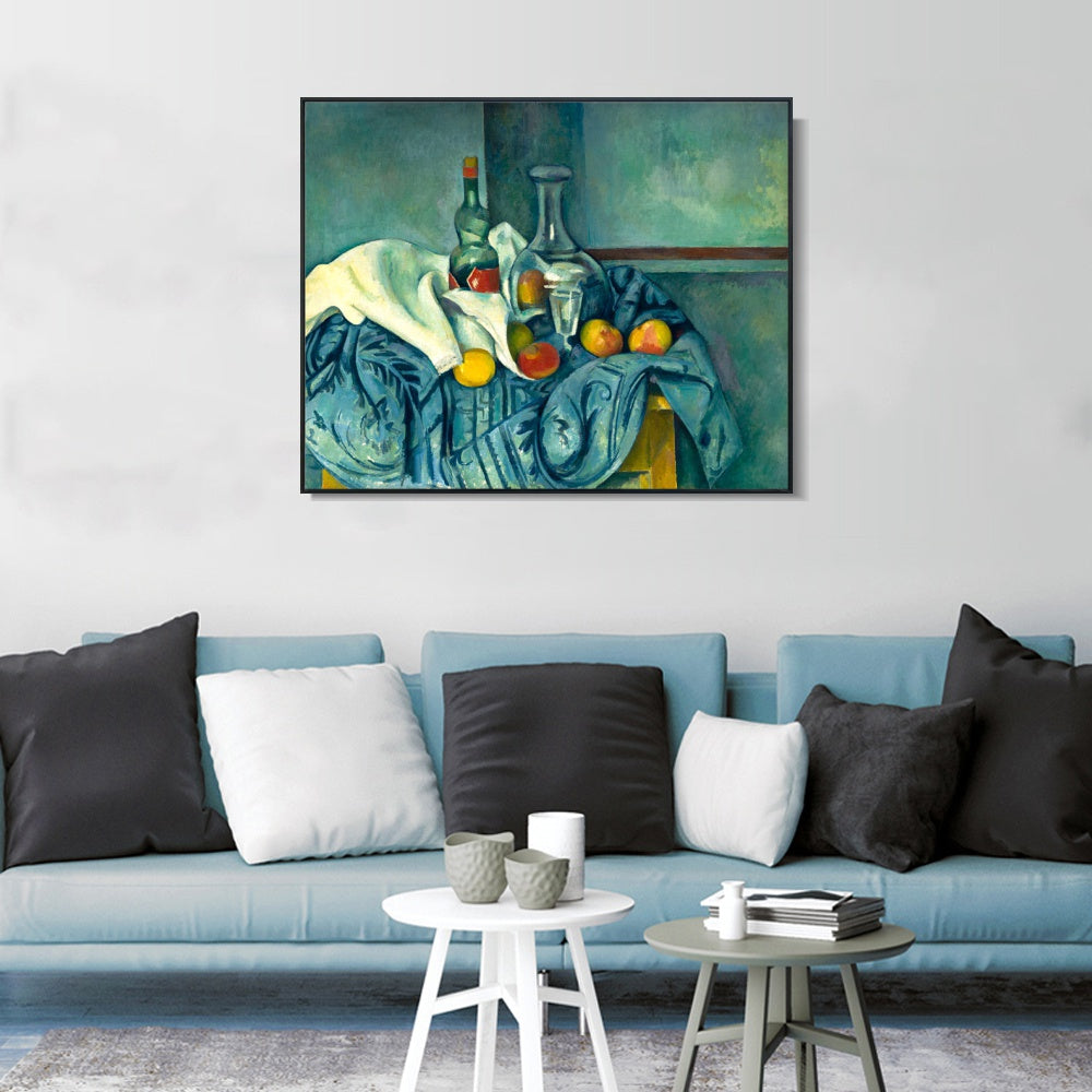 INVIN ART Framed Canvas Giclee Print Art The Peppermint Bottle 1895 by Paul Cezanne Wall Art