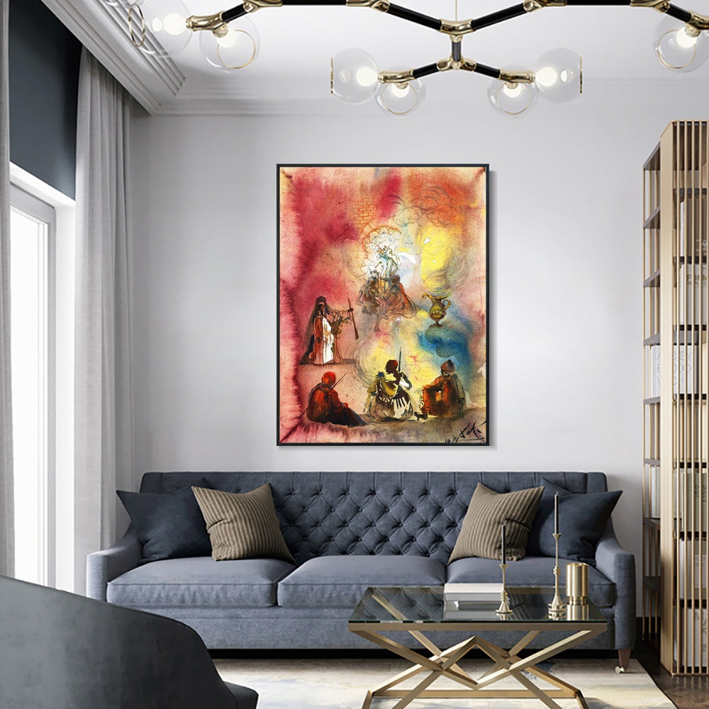 INVIN ART Framed Canvas Series#023 by Salvador Dal Wall Art Living Room Home Office Decorations
