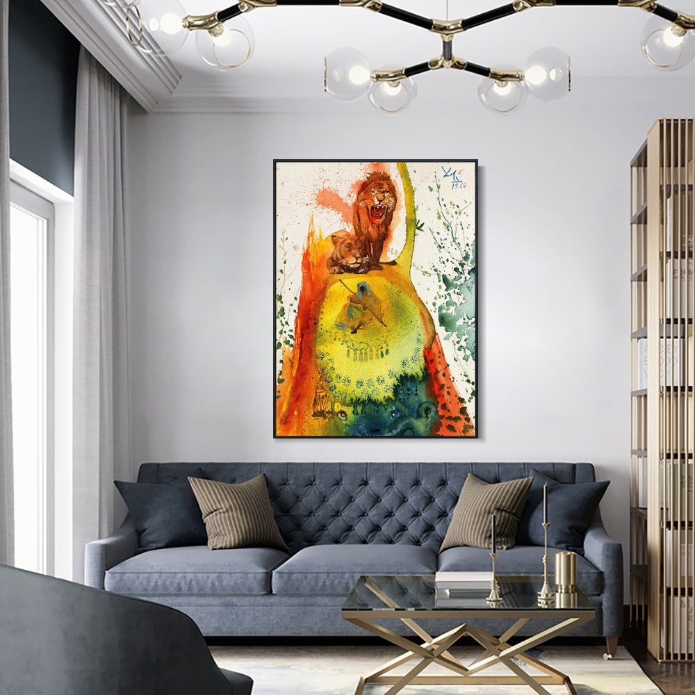 INVIN ART Framed Canvas Series#032 by Salvador Dal Wall Art Living Room Home Office Decorations
