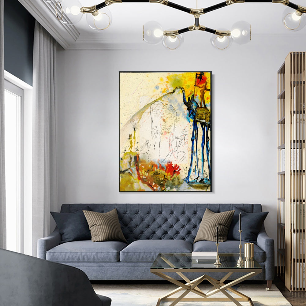 INVIN ART Framed Canvas Series#043 by Salvador Dal Wall Art Living Room Home Office Decorations