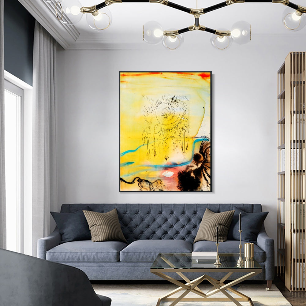 INVIN ART Framed Canvas Series#047 by Salvador Dal Wall Art Living Room Home Office Decorations
