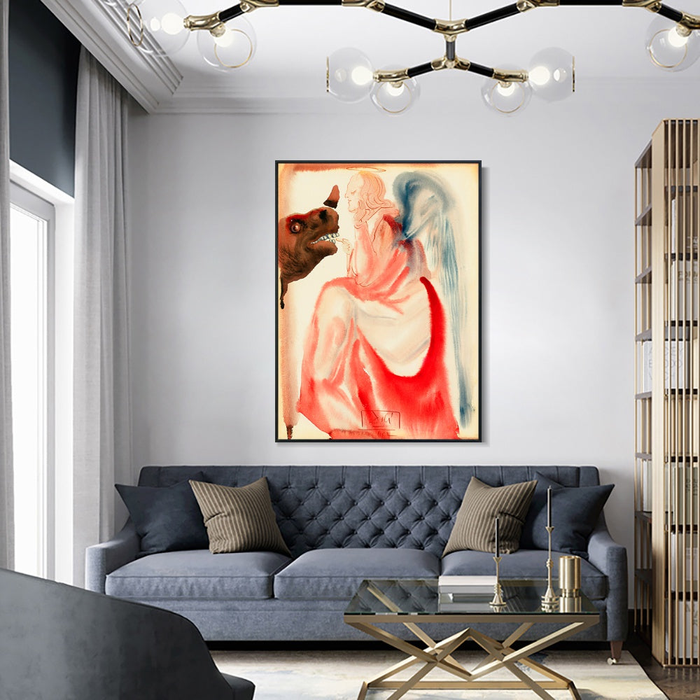 INVIN ART Framed Canvas Series#050 by Salvador Dal Wall Art Living Room Home Office Decorations