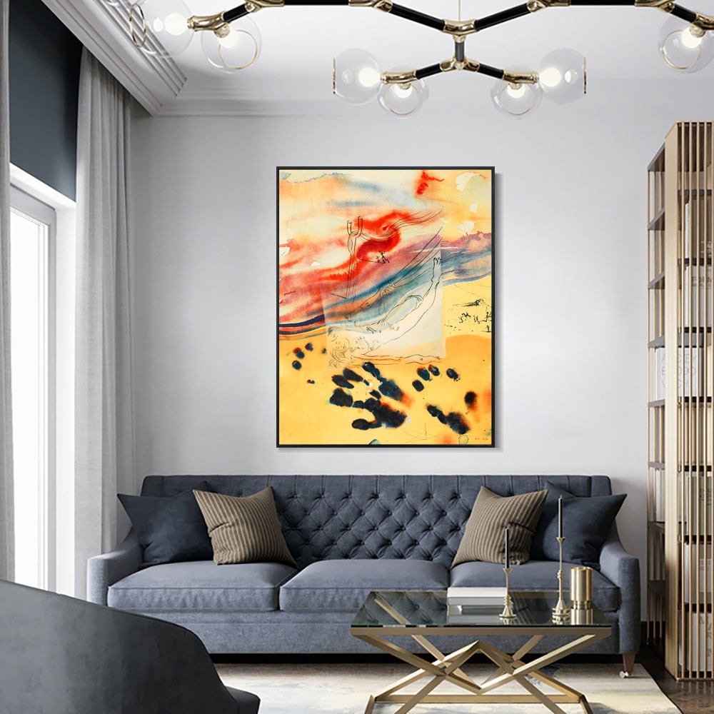 INVIN ART Framed Canvas Series#058 by Salvador Dal Wall Art Living Room Home Office Decorations