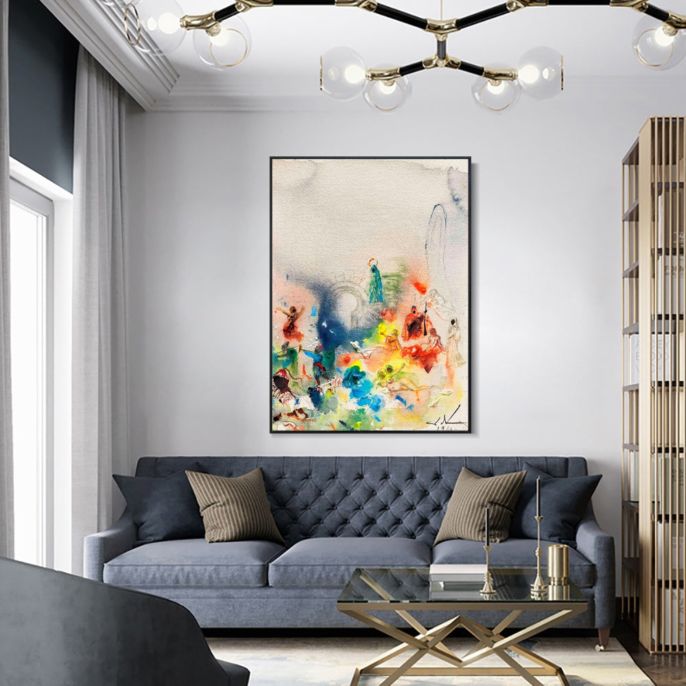 INVIN ART Framed Canvas Series#059 by Salvador Dal Wall Art Living Room Home Office Decorations