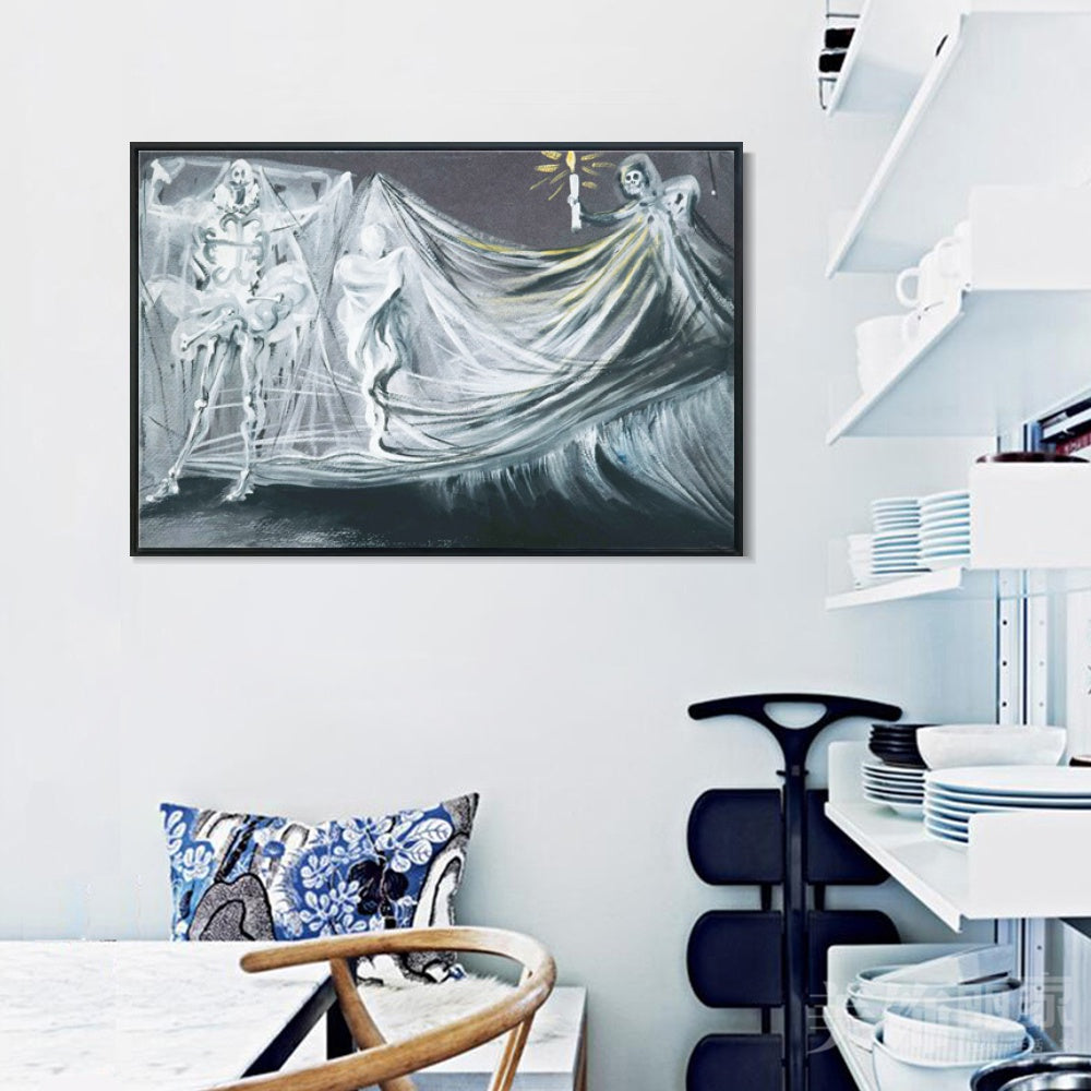 INVIN ART Framed Canvas Series#078 by Salvador Dal Wall Art Living Room Home Office Decorations